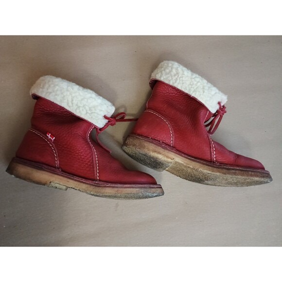 Duckfeet Arhus Shearling Red Boots EU 39 US Women's 8.5-9 Or Men's 7 - Picture 7 of 14